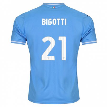 Kandiny Niño Camiseta Massimo Bigotti #21 Azul 1ª Equipación 2023/24 La Camisa Chile