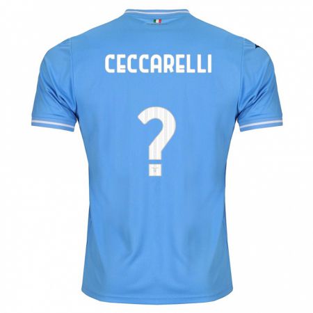 Kandiny Niño Camiseta Alessandro Ceccarelli #0 Azul 1ª Equipación 2023/24 La Camisa Chile