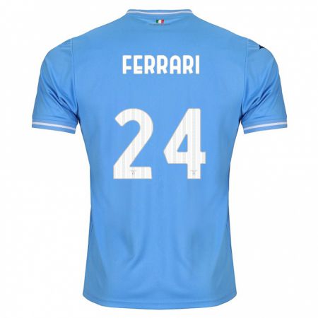 Kandiny Niño Camiseta Lorenzo Ferrari #24 Azul 1ª Equipación 2023/24 La Camisa Chile