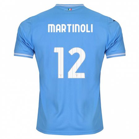 Kandiny Niño Camiseta Elettra Martinoli #12 Azul 1ª Equipación 2023/24 La Camisa Chile