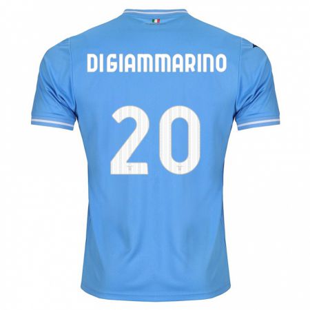 Kandiny Niño Camiseta Virginia Di Giammarino #20 Azul 1ª Equipación 2023/24 La Camisa Chile