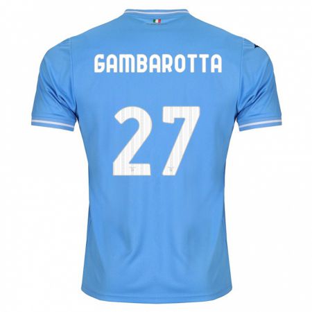 Kandiny Niño Camiseta Margot Gambarotta #27 Azul 1ª Equipación 2023/24 La Camisa Chile