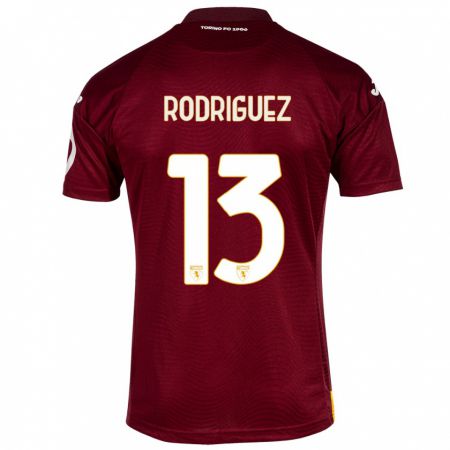 Kandiny Niño Camiseta Ricardo Rodríguez #13 Rojo Oscuro 1ª Equipación 2023/24 La Camisa Chile