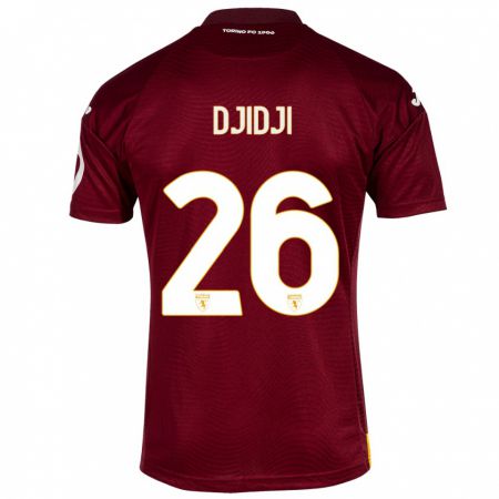 Kandiny Niño Camiseta Koffi Djidji #26 Rojo Oscuro 1ª Equipación 2023/24 La Camisa Chile