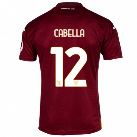 Kandiny Niño Camiseta Matteo Cabella #12 Rojo Oscuro 1ª Equipación 2023/24 La Camisa Chile