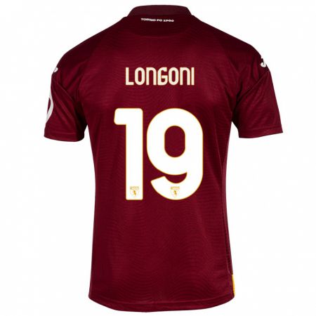 Kandiny Niño Camiseta Marco Longoni #19 Rojo Oscuro 1ª Equipación 2023/24 La Camisa Chile