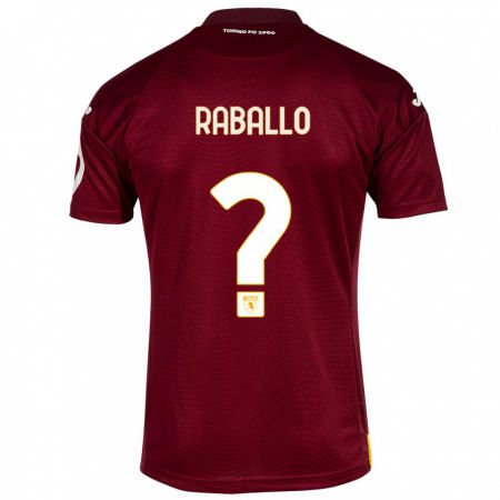 Kandiny Niño Camiseta Alessio Raballo #0 Rojo Oscuro 1ª Equipación 2023/24 La Camisa Chile