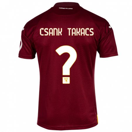 Kandiny Niño Camiseta Kristóf Csánk-Takács #0 Rojo Oscuro 1ª Equipación 2023/24 La Camisa Chile