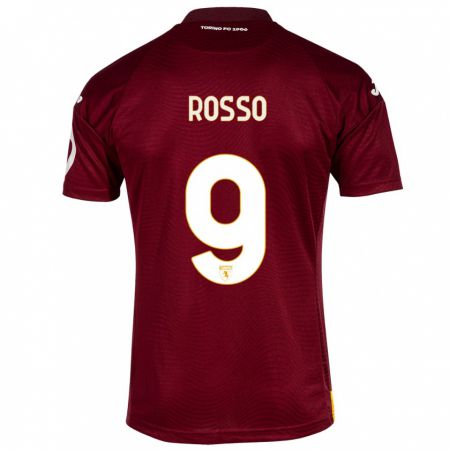 Kandiny Niño Camiseta Eleonora Rosso #9 Rojo Oscuro 1ª Equipación 2023/24 La Camisa Chile