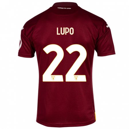 Kandiny Niño Camiseta Enrica Lupo #22 Rojo Oscuro 1ª Equipación 2023/24 La Camisa Chile