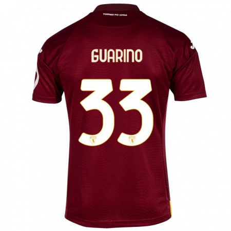 Kandiny Niño Camiseta Rita Guarino #33 Rojo Oscuro 1ª Equipación 2023/24 La Camisa Chile