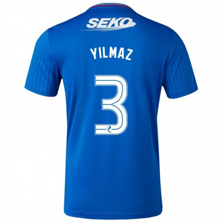 Kandiny Niño Camiseta Rıdvan Yılmaz #3 Azul 1ª Equipación 2023/24 La Camisa Chile