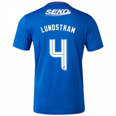 Kandiny Niño Camiseta John Lundstram #4 Azul 1ª Equipación 2023/24 La Camisa Chile