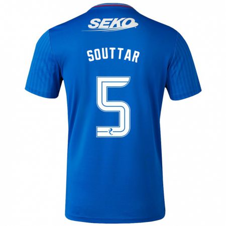 Kandiny Niño Camiseta John Souttar #5 Azul 1ª Equipación 2023/24 La Camisa Chile