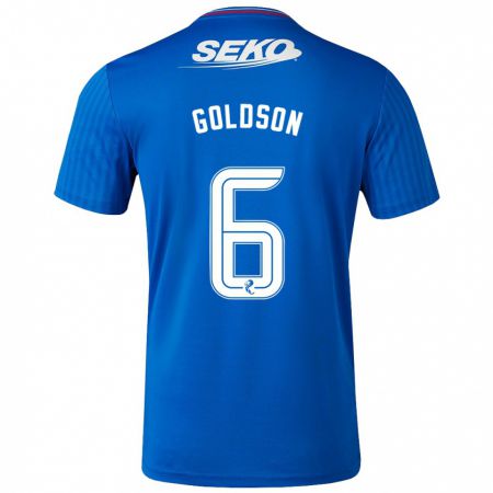 Kandiny Niño Camiseta Connor Goldson #6 Azul 1ª Equipación 2023/24 La Camisa Chile