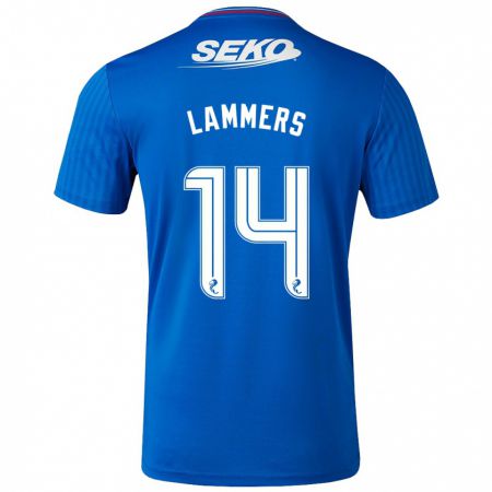 Kandiny Niño Camiseta Sam Lammers #14 Azul 1ª Equipación 2023/24 La Camisa Chile