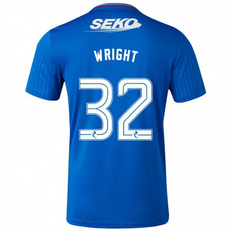 Kandiny Niño Camiseta Kieran Wright #32 Azul 1ª Equipación 2023/24 La Camisa Chile