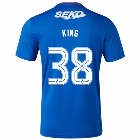Kandiny Niño Camiseta Leon King #38 Azul 1ª Equipación 2023/24 La Camisa Chile