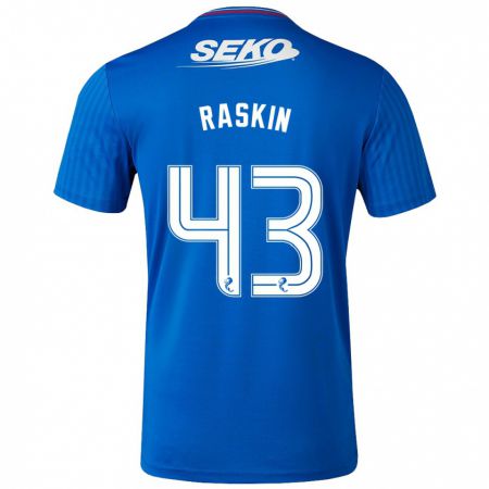 Kandiny Niño Camiseta Nicolas Raskin #43 Azul 1ª Equipación 2023/24 La Camisa Chile