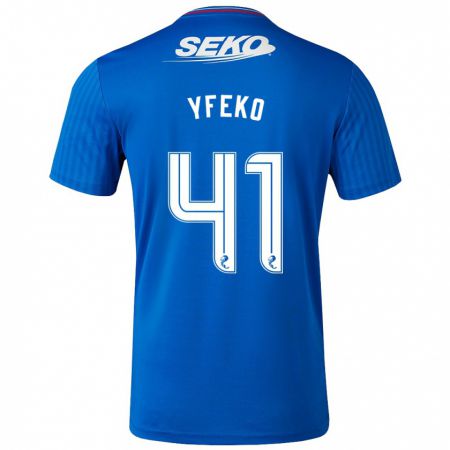 Kandiny Niño Camiseta Johnly Yfeko #41 Azul 1ª Equipación 2023/24 La Camisa Chile