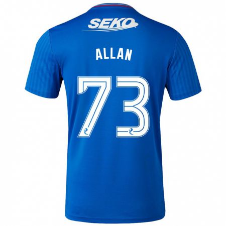 Kandiny Niño Camiseta Connor Allan #73 Azul 1ª Equipación 2023/24 La Camisa Chile