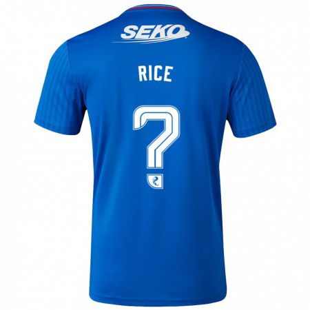 Kandiny Niño Camiseta Bailey Rice #0 Azul 1ª Equipación 2023/24 La Camisa Chile