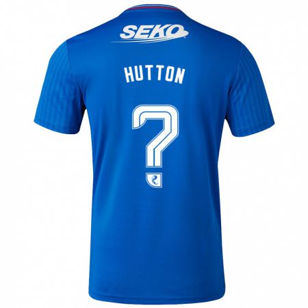 Kandiny Niño Camiseta Zander Hutton #0 Azul 1ª Equipación 2023/24 La Camisa Chile