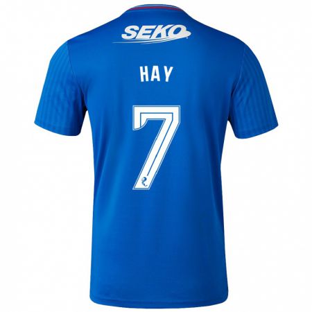 Kandiny Niño Camiseta Brogan Hay #7 Azul 1ª Equipación 2023/24 La Camisa Chile