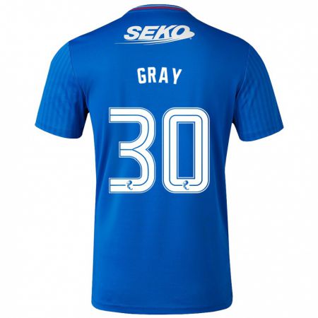 Kandiny Niño Camiseta Georgia Gray #30 Azul 1ª Equipación 2023/24 La Camisa Chile