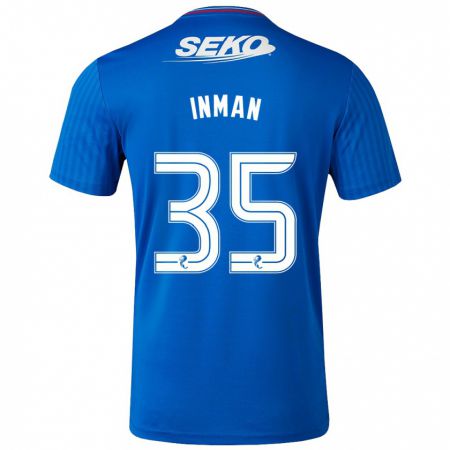 Kandiny Niño Camiseta Lucy Inman #35 Azul 1ª Equipación 2023/24 La Camisa Chile