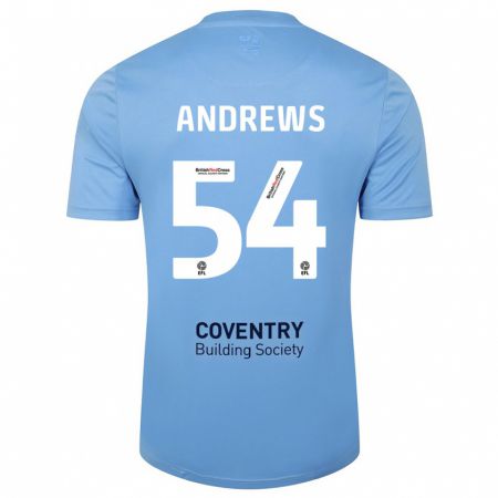 Kandiny Niño Camiseta Kai Andrews #54 Cielo Azul 1ª Equipación 2023/24 La Camisa Chile