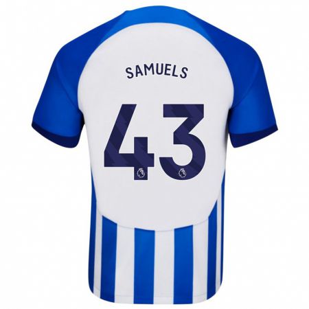 Kandiny Niño Camiseta Imari Samuels #43 Azul 1ª Equipación 2023/24 La Camisa Chile