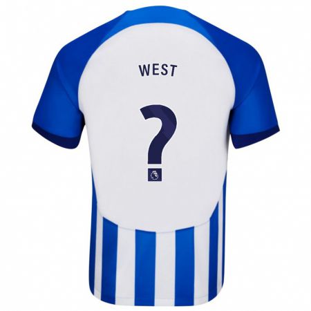 Kandiny Niño Camiseta Aidan West #0 Azul 1ª Equipación 2023/24 La Camisa Chile