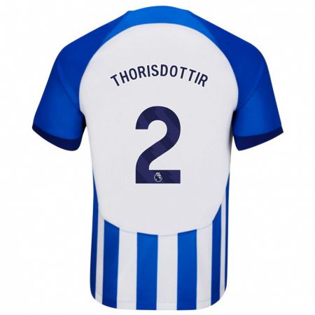 Kandiny Niño Camiseta Maria Thorisdottir #2 Azul 1ª Equipación 2023/24 La Camisa Chile