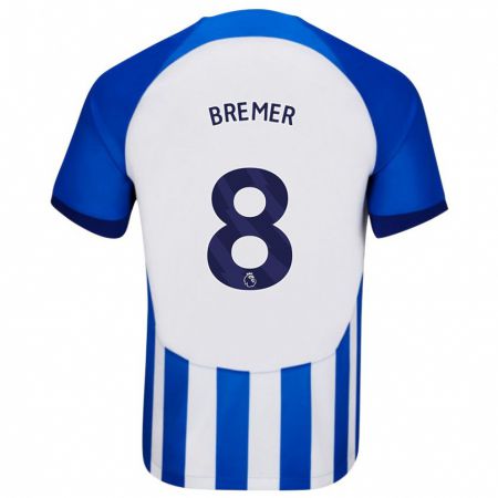 Kandiny Niño Camiseta Pauline Bremer #8 Azul 1ª Equipación 2023/24 La Camisa Chile