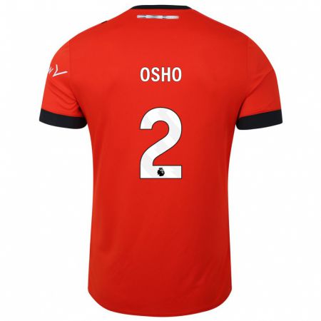 Kandiny Niño Camiseta Gabriel Osho #2 Rojo 1ª Equipación 2023/24 La Camisa Chile