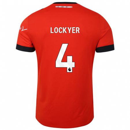 Kandiny Niño Camiseta Tom Lockyer #4 Rojo 1ª Equipación 2023/24 La Camisa Chile