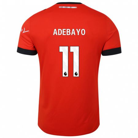 Kandiny Niño Camiseta Elijah Adebayo #11 Rojo 1ª Equipación 2023/24 La Camisa Chile