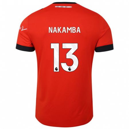 Kandiny Niño Camiseta Marvelous Nakamba #13 Rojo 1ª Equipación 2023/24 La Camisa Chile