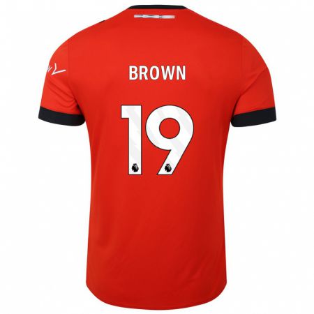 Kandiny Niño Camiseta Jacob Brown #19 Rojo 1ª Equipación 2023/24 La Camisa Chile