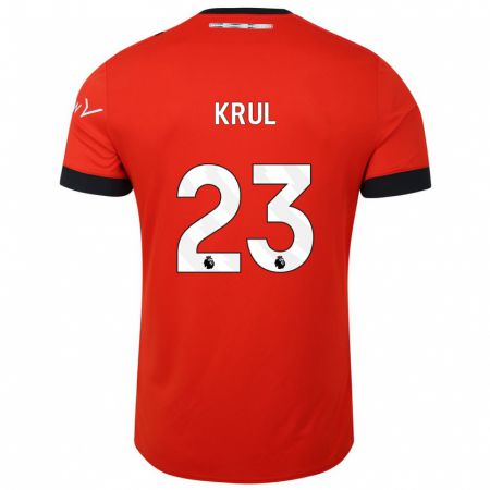 Kandiny Niño Camiseta Tim Krul #23 Rojo 1ª Equipación 2023/24 La Camisa Chile