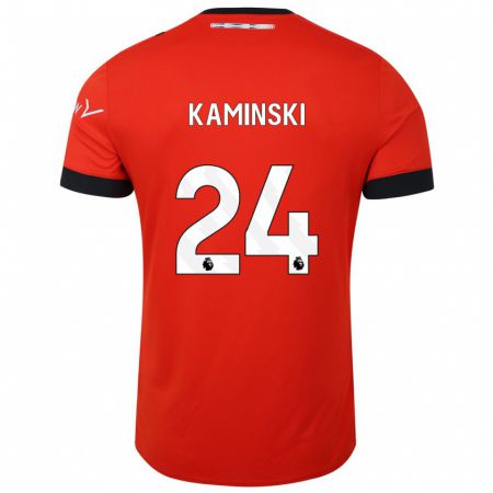 Kandiny Niño Camiseta Thomas Kaminski #24 Rojo 1ª Equipación 2023/24 La Camisa Chile
