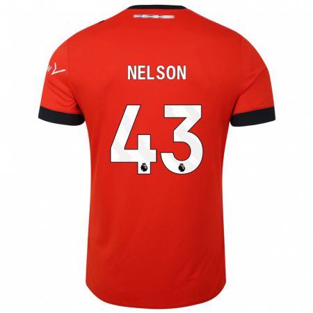 Kandiny Niño Camiseta Zack Nelson #43 Rojo 1ª Equipación 2023/24 La Camisa Chile