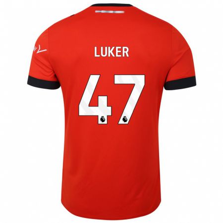 Kandiny Niño Camiseta Jayden Luker #47 Rojo 1ª Equipación 2023/24 La Camisa Chile