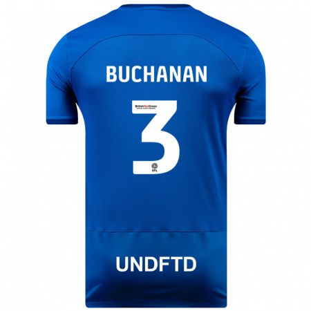 Kandiny Niño Camiseta Lee Buchanan #3 Azul 1ª Equipación 2023/24 La Camisa Chile