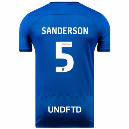 Kandiny Niño Camiseta Dion Sanderson #5 Azul 1ª Equipación 2023/24 La Camisa Chile