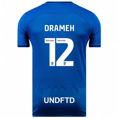 Kandiny Niño Camiseta Cody Drameh #12 Azul 1ª Equipación 2023/24 La Camisa Chile