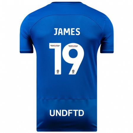 Kandiny Niño Camiseta Jordan James #19 Azul 1ª Equipación 2023/24 La Camisa Chile