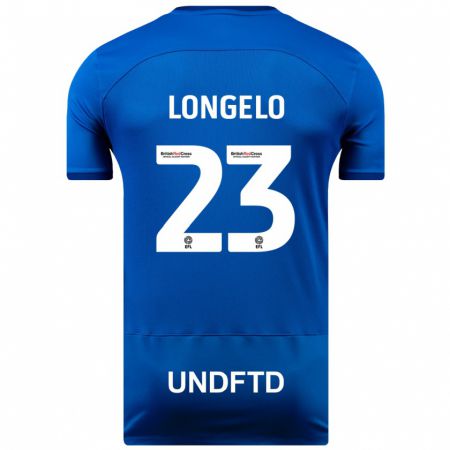 Kandiny Niño Camiseta Emmanuel Longelo #23 Azul 1ª Equipación 2023/24 La Camisa Chile