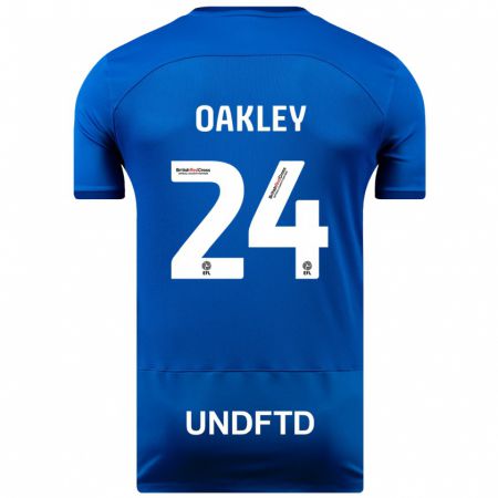 Kandiny Niño Camiseta Marcel Oakley #24 Azul 1ª Equipación 2023/24 La Camisa Chile